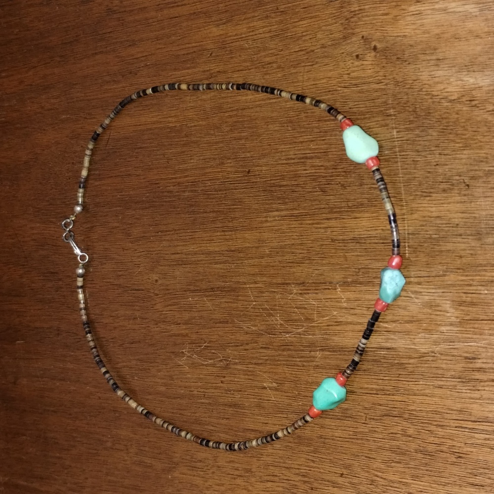 Turquoise And Heishi Necklace